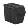 Set de 3 cubos de basura KEDEN SORTIBOX 100% plástico reciclado, negro, 60L - Imagen 2