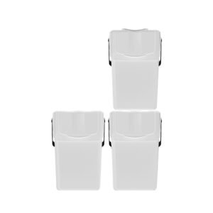 Set de 3 cubos de basura KEDEN SORTIBOX para reciclado, blanco, 75L