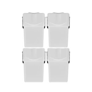 Set de 4 cubos de basura KEDEN SORTIBOX para reciclado, blanco, 100L