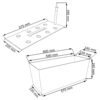 Jardinera Rato 30 litros con riego en color chocolate 60 x 25 x 24 cm - Imagen 2
