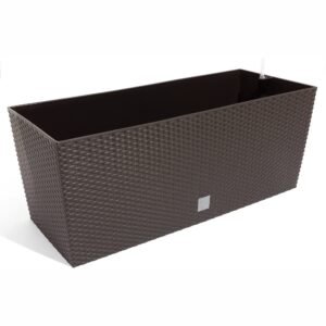 Jardinera Rato 72 litros con riego en color chocolate 80 x 33 x 32 cm