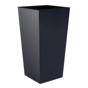 Macetero Zanvic Urbi 26,6 litros de plástico Fower Pot con Interior Liner 27 x 27 x 50 cm Antracita