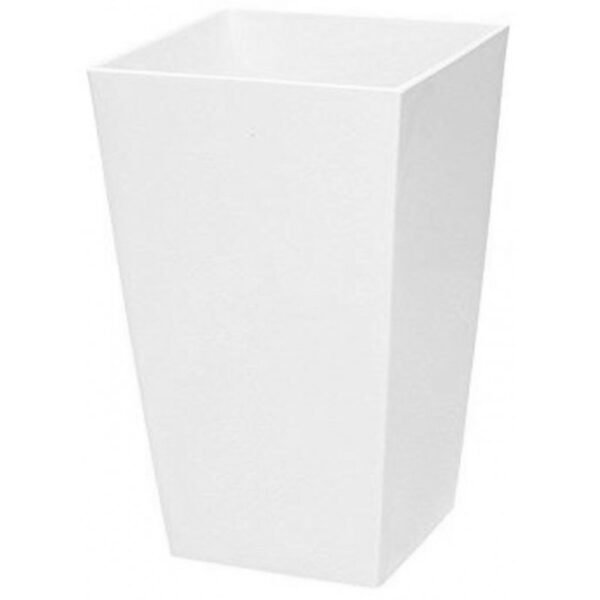 Maceta alta Urbi 2 litros, de plastico, 12,6 x 12,6 x 20 cm en color Blanco
