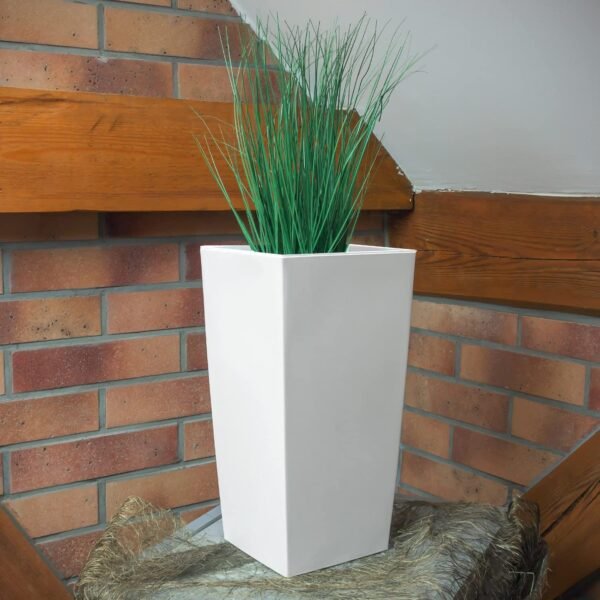 Maceta alta Urbi 2 litros, de plastico, 12,6 x 12,6 x 20 cm en color Blanco - Imagen 4