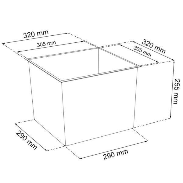 Maceta alta Urbi 49 litros, de plastico, 32,5 x 32,5 x 61 cm en color Blanco - Imagen 4
