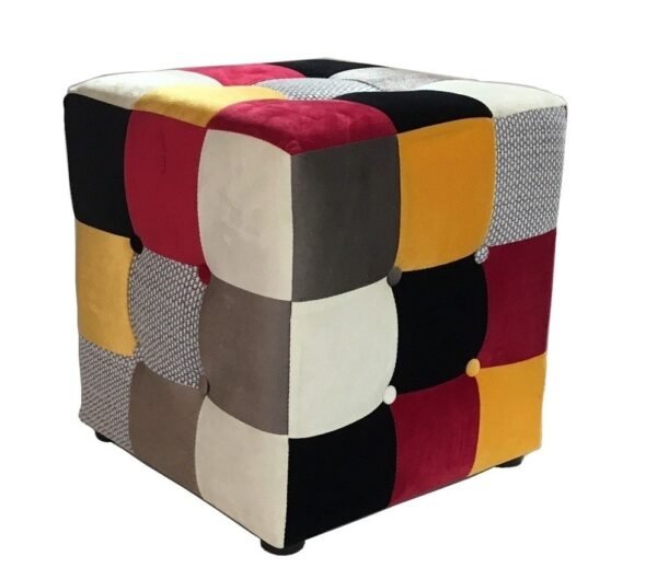 Puff MELANIA, tejido patchwork - Imagen 3