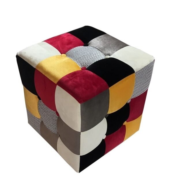 Puff MELANIA, tejido patchwork