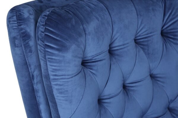 Sillón BÉCQUER, giratorio, regulable, tapizado velvet azul - Imagen 5
