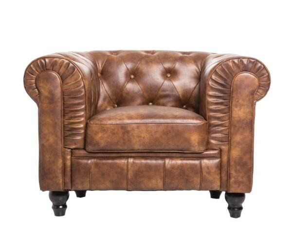 Sillón CHESTER, similpiel cuero viejo - Imagen 3