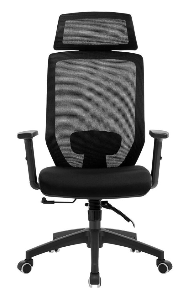 Sillón de oficina CLAYTON, negro, malla y tejido negro - Imagen 3
