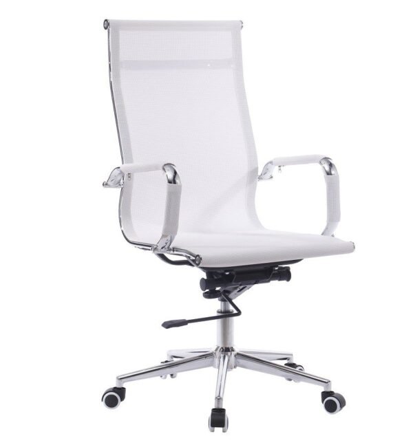 Sillón de oficina IGOR, alto, gas, basculante profundo, malla blanca