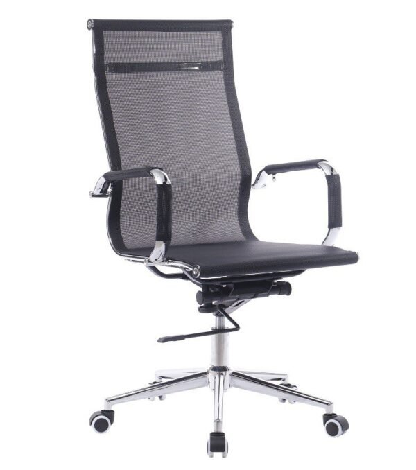 Sillón de oficina IGOR, alto, gas, basculante profundo, malla negra
