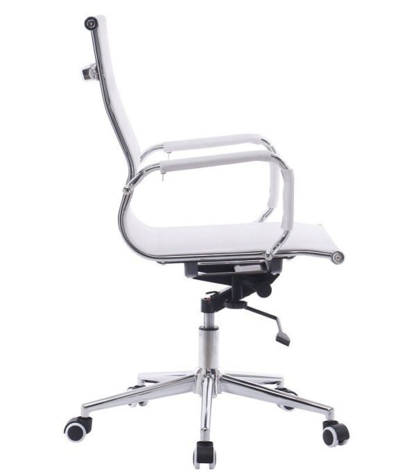 Sillón de oficina IGOR, giratorio, gas, basculante profundo, malla blanca - Imagen 4