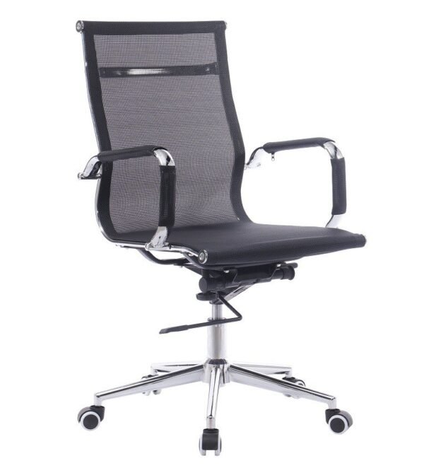 Sillón de oficina IGOR, giratorio, gas, basculante profundo, malla negra