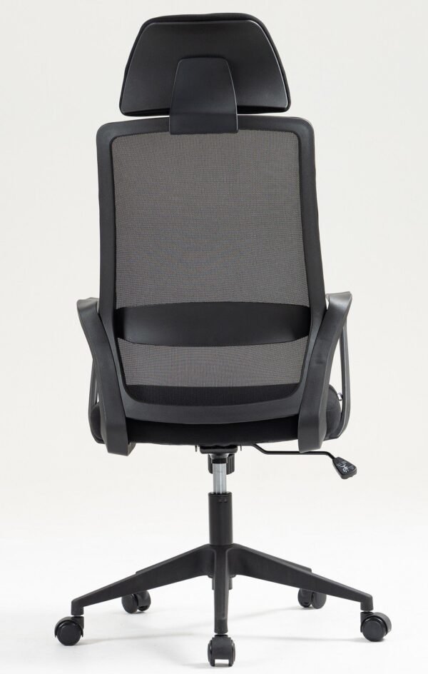 Sillón de oficina MARIO, alto, negro, malla y asiento negro - Imagen 5