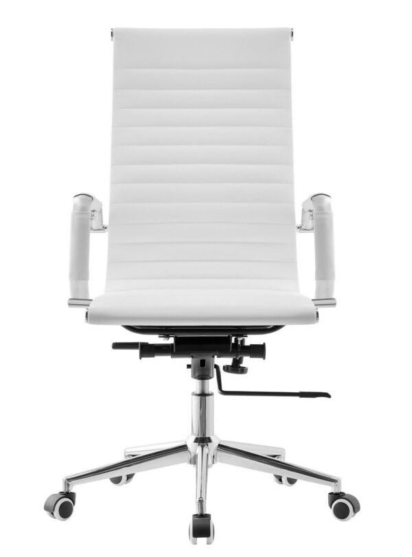 Sillón de oficina OLIVER, alto, gas, basculante profundo, similpiel blanca - Imagen 3