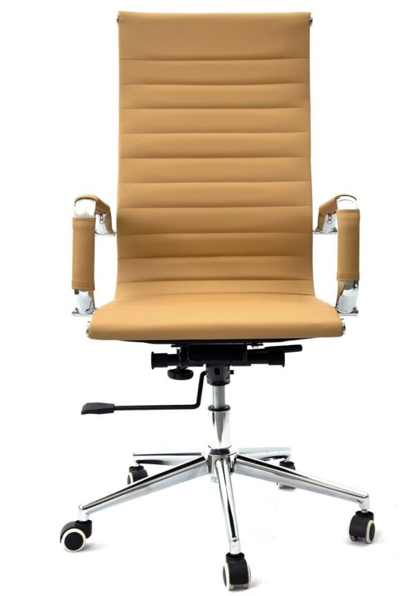Sillón de oficina OLIVER, alto, gas, basculante profundo, similpiel marrón claro - Imagen 3