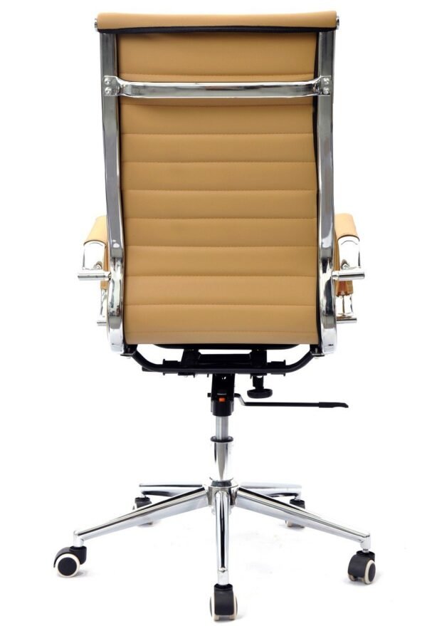 Sillón de oficina OLIVER, alto, gas, basculante profundo, similpiel marrón claro - Imagen 4