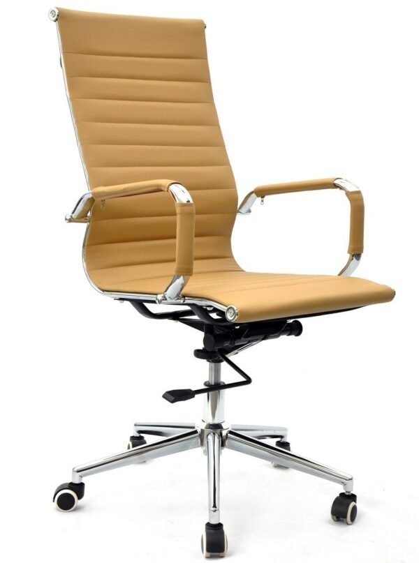 Sillón de oficina OLIVER, alto, gas, basculante profundo, similpiel marrón claro