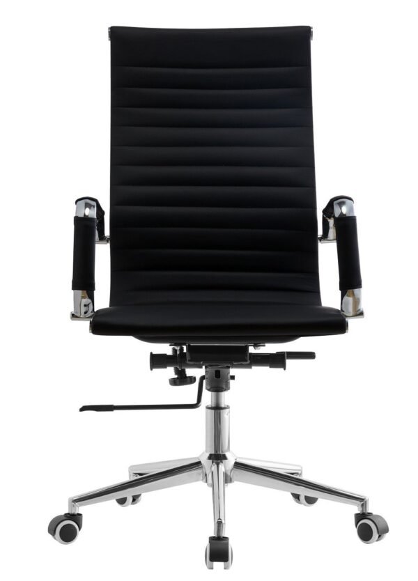 Sillón de oficina OLIVER, alto, gas, basculante profundo, similpiel negra - Imagen 3