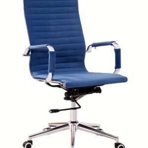 Sillón de oficina OLIVER, alto, gas, basculante profundo, tejido azul 19