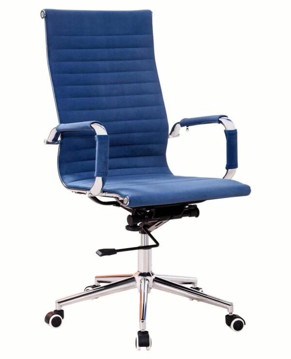 Sillón de oficina OLIVER, alto, gas, basculante profundo, tejido azul 19
