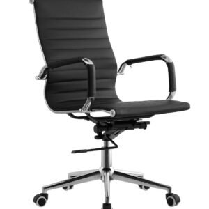 Sillón de oficina OLIVER, giratorio, gas, basculante profundo, similpiel negra