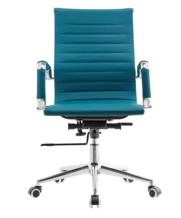Sillón de oficina OLIVER, giratorio, gas, basculante profundo, similpiel turquesa - Imagen 4