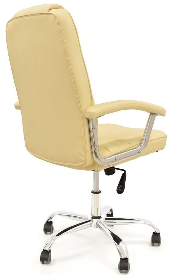 Sillón de oficina PAOLO, alto, gas, basculante, similpiel beige - Imagen 4