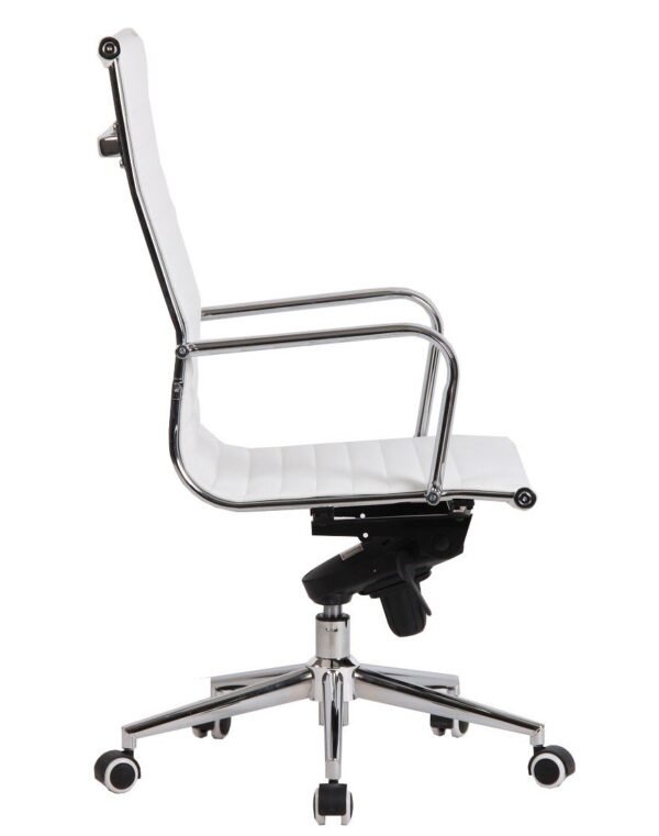 Sillón de oficina ROTERDAM, alto, similpiel blanca - Imagen 3