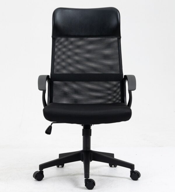 Sillón de oficina VERTON, negro, malla negra, asiento negro - Imagen 4