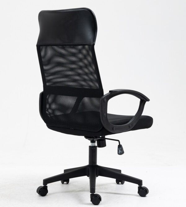 Sillón de oficina VERTON, negro, malla negra, asiento negro - Imagen 5