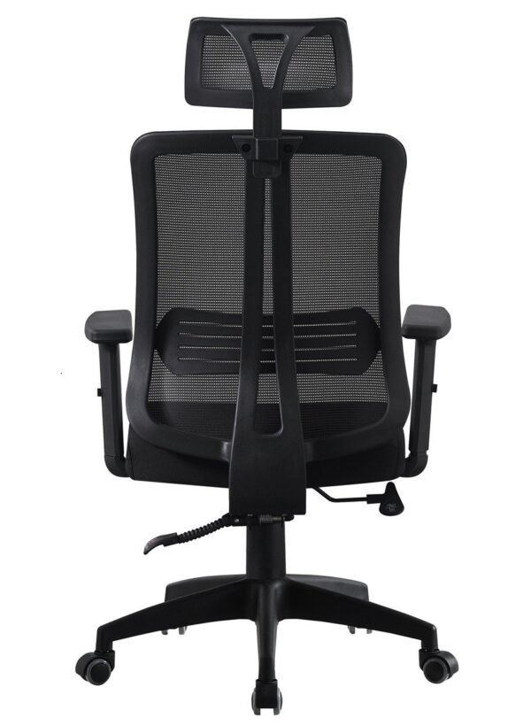 Sillón de oficina VITRÉ, alto, negro, malla y asiento negro - Imagen 5