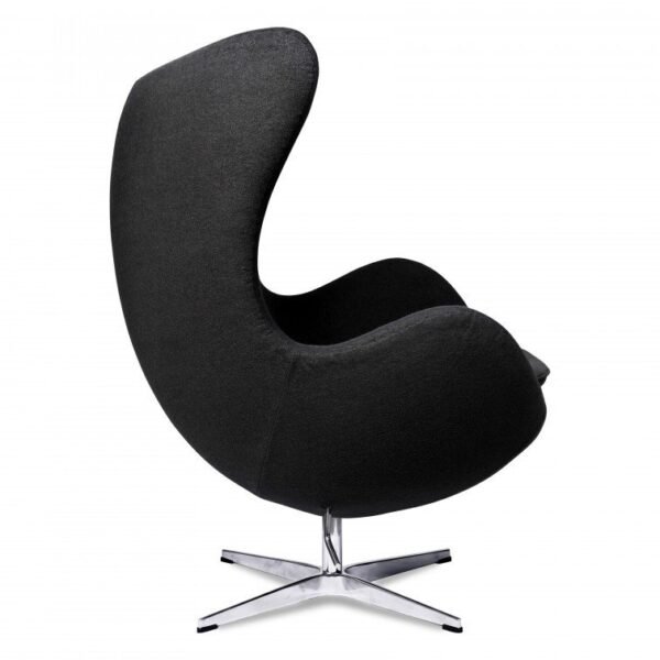 Sillón EG, fibra de vidrio, basculante, tapizado cachemir negro - Imagen 3