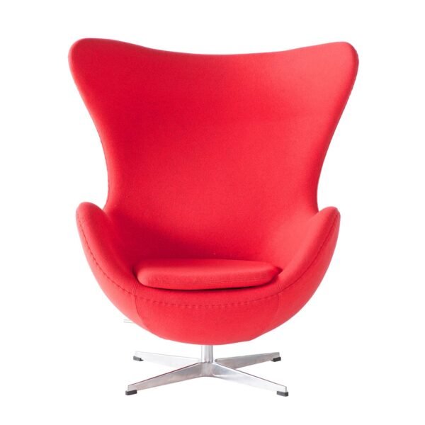 Sillón EG (TE), fibra de vidrio, basculante, tapizado cachemir rojo - Imagen 3