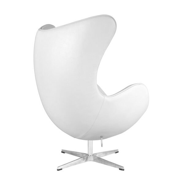 Sillón EG (TE), fibra de vidrio, basculante, tapizado similpiel blanca - Imagen 5