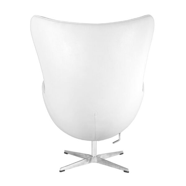 Sillón EG (TE), fibra de vidrio, basculante, tapizado similpiel blanca - Imagen 6