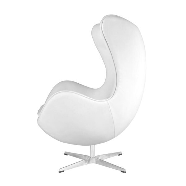 Sillón EG (TE), fibra de vidrio, basculante, tapizado similpiel blanca - Imagen 8