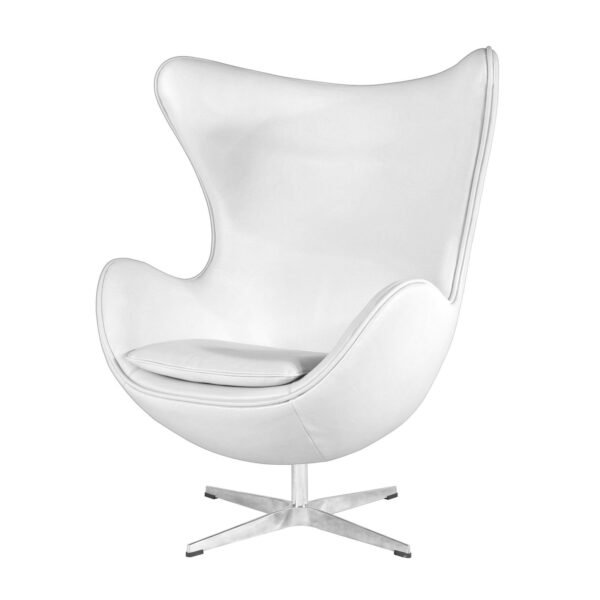 Sillón EG (TE), fibra de vidrio, basculante, tapizado similpiel blanca - Imagen 9