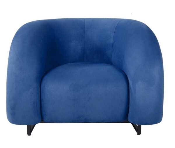 Sillón KARLOVY, tapizado velvet azul - Imagen 4