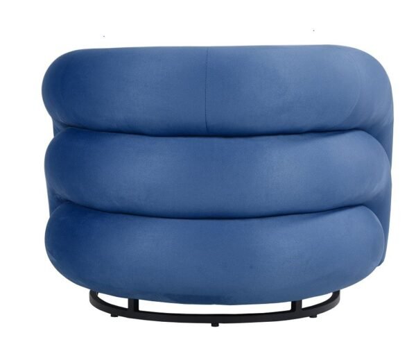 Sillón KARLOVY, tapizado velvet azul - Imagen 5