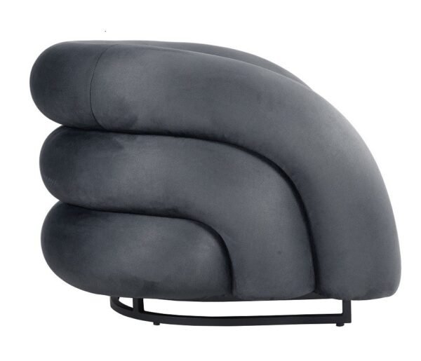 Sillón KARLOVY, tapizado velvet gris - Imagen 3