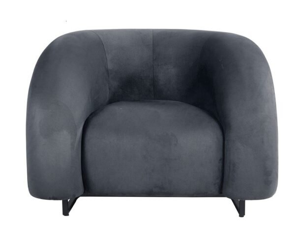 Sillón KARLOVY, tapizado velvet gris - Imagen 4