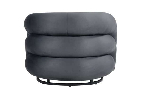 Sillón KARLOVY, tapizado velvet gris - Imagen 5