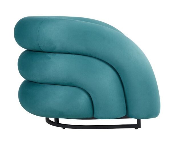 Sillón KARLOVY, tapizado velvet turquesa - Imagen 3