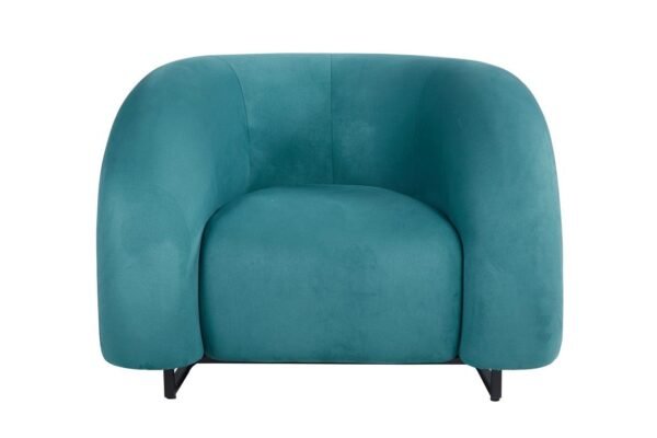 Sillón KARLOVY, tapizado velvet turquesa - Imagen 4