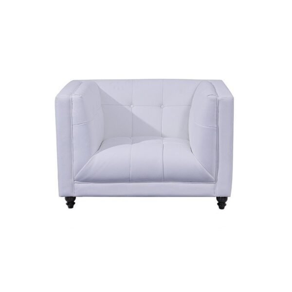 Sillón LEWIS, similpiel blanca - Imagen 3