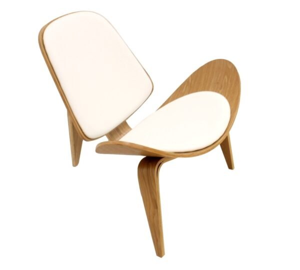 Sillón NORDIC (R), fresno, similpiel blanca - Imagen 4