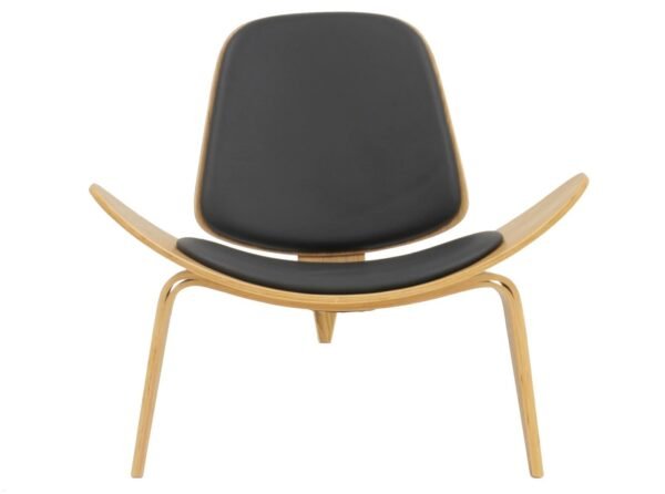 Sillón NORDIC (R), fresno, similpiel negra - Imagen 3