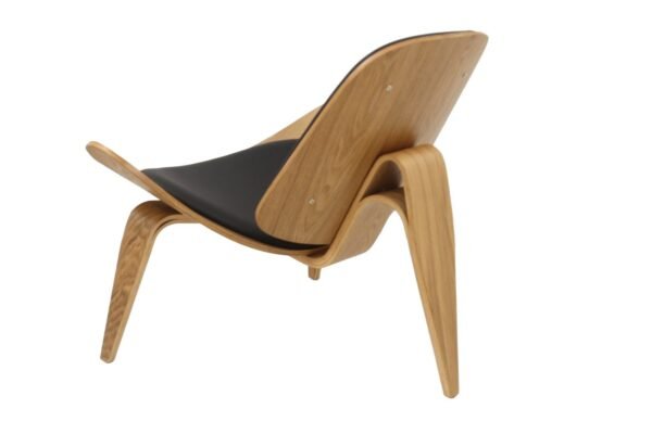 Sillón NORDIC (R), fresno, similpiel negra - Imagen 4